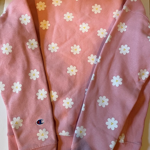 Champion | Pink Daisy Reverse Weave Sweat Shirt NWT Size Small HTF - Picture 8 of 8